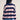 Navy Striped Knit Polo Sweater With Buttoned Collar