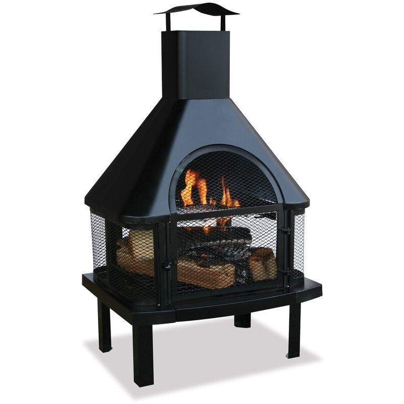 Heavy Duty Steel Wood Burning Pagoda Chiminea-0