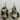 Maasai Round Two Tier Earrings - Black and Gold-0