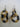 Maasai Round Two Tier Earrings - Black and Gold-0