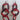 Maasai Square Three Tier Earrings 02 - Black & Red-0