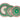 Tonga Pattern Painted Baskets, Green | Set of 3-0