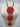 Triple Disc Necklace with Horn Red-0