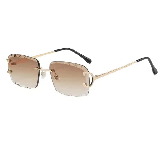 Urban Edge Rimless Square Sunglasses