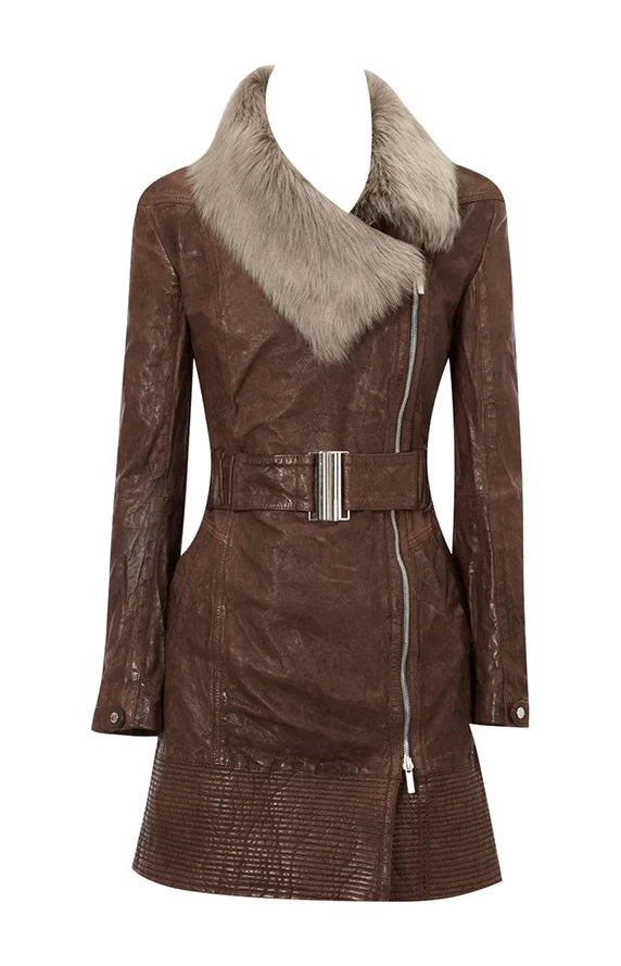 Women's Veg Leather Coat-1