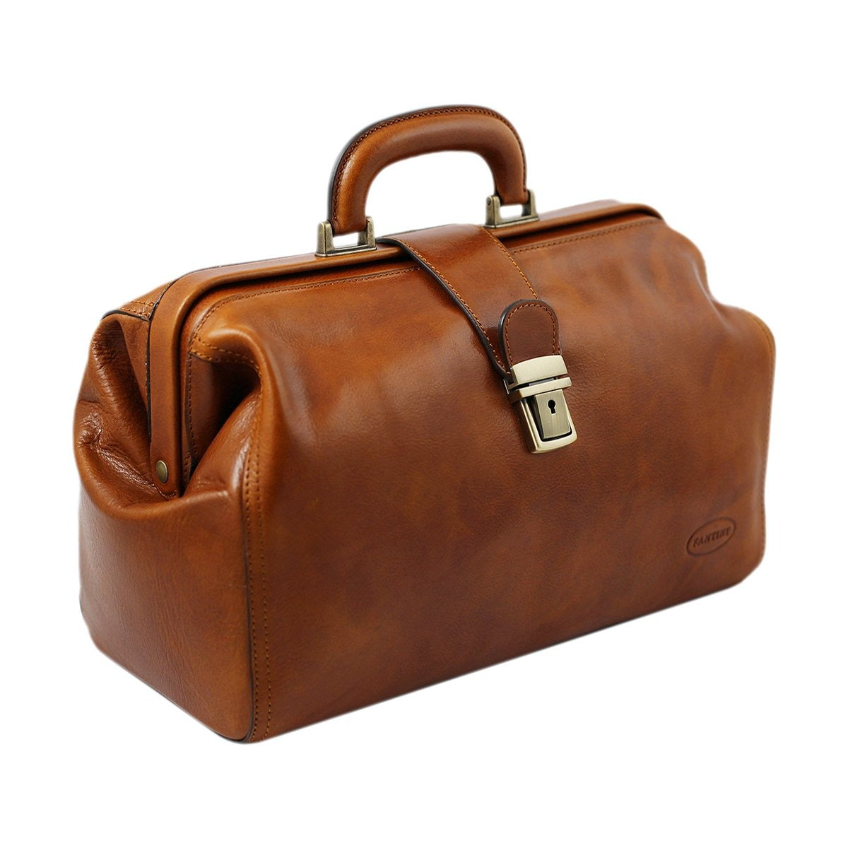 Alfie Genuine Leather Carry On Professional Doctor Briefcase Bag Tan-0