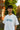 Short Sleeved T-shirt in White with Jazz Cup Print-0