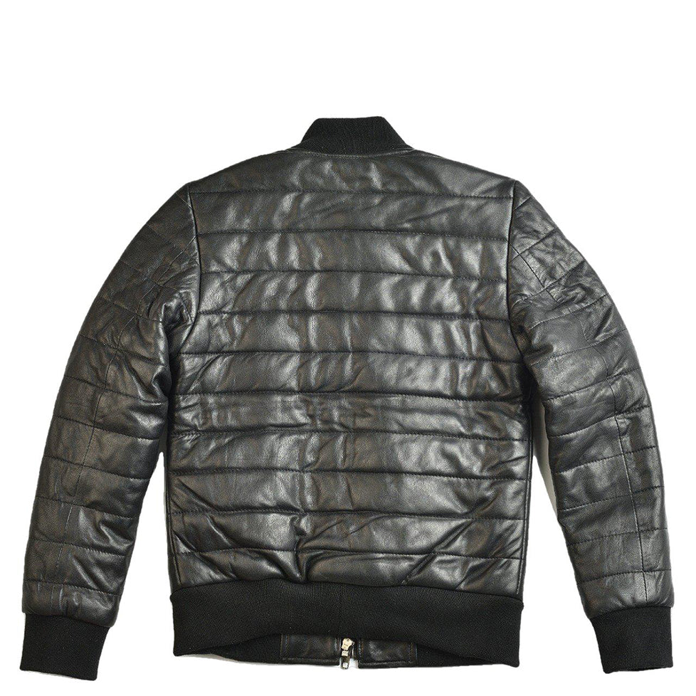 Youth Kerr Boys Puffer Bomber Leather Jacket-1