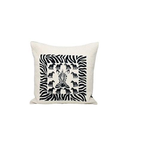 Zebra Family Pillow Cover-0