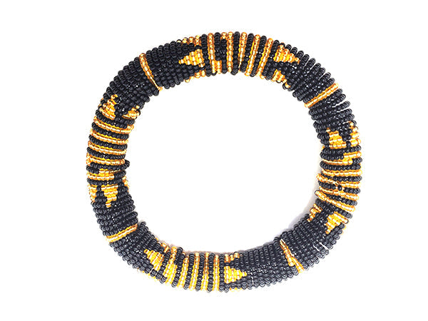 Zulu Beaded Disc Bangle Thick - Multiple colors-8