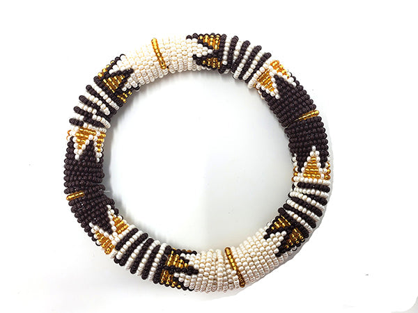 Zulu Beaded Disc Bangle Thick - Multiple colors-4