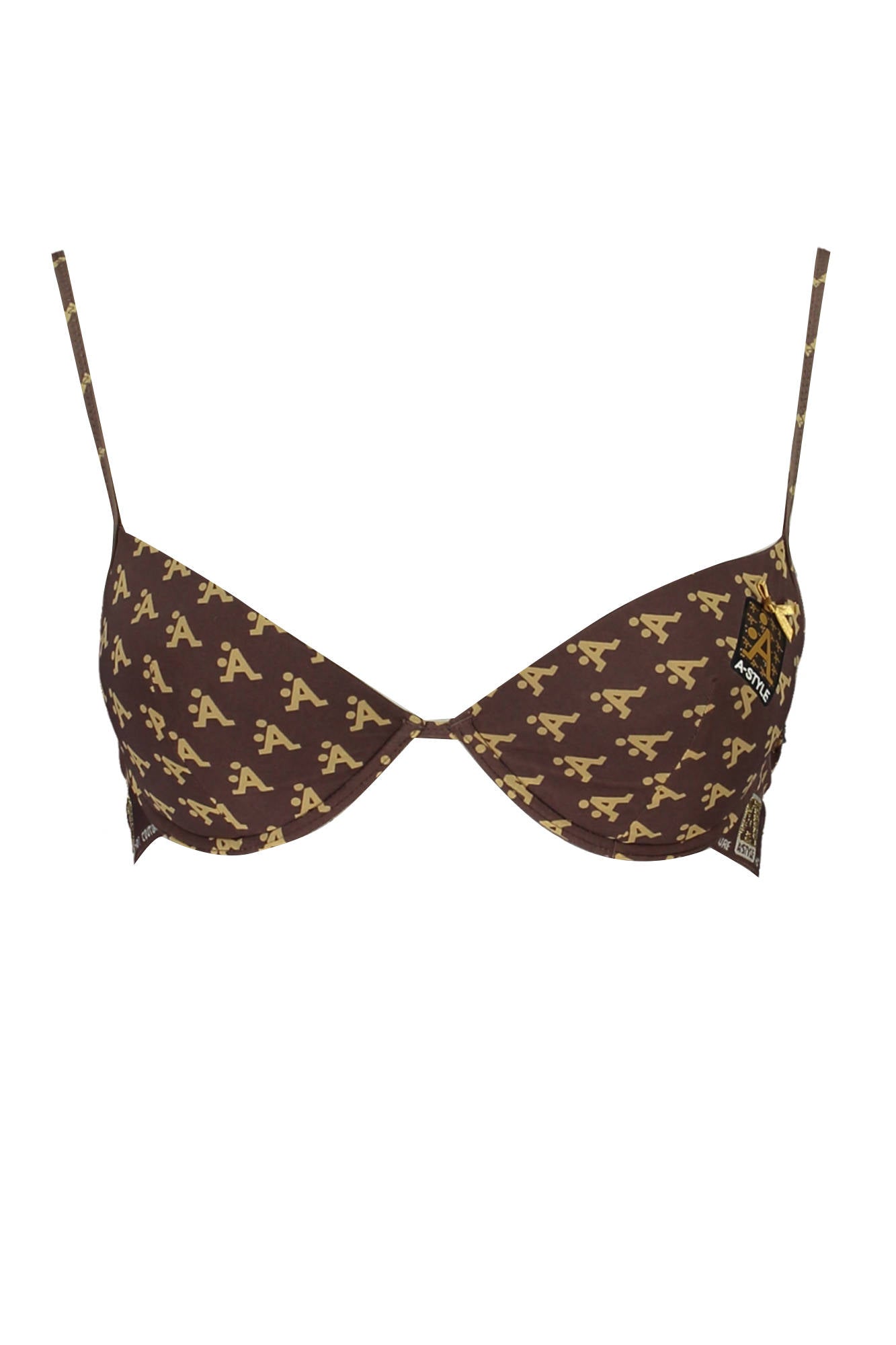 A-STYLE WOMEN'S BROWN PUSH-UP BRA-0