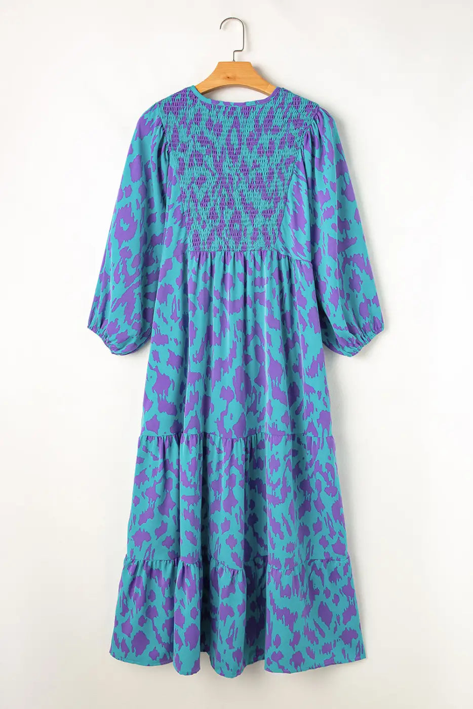 Abstract Blue Maxi Dress-3