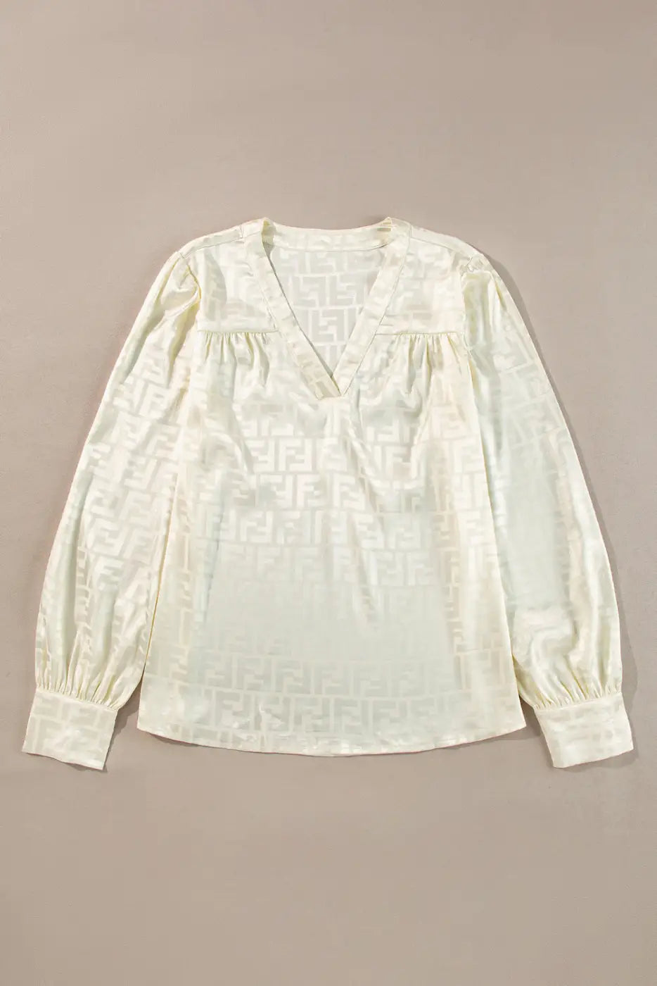 Abstract Jacquard Bishop Blouse-2