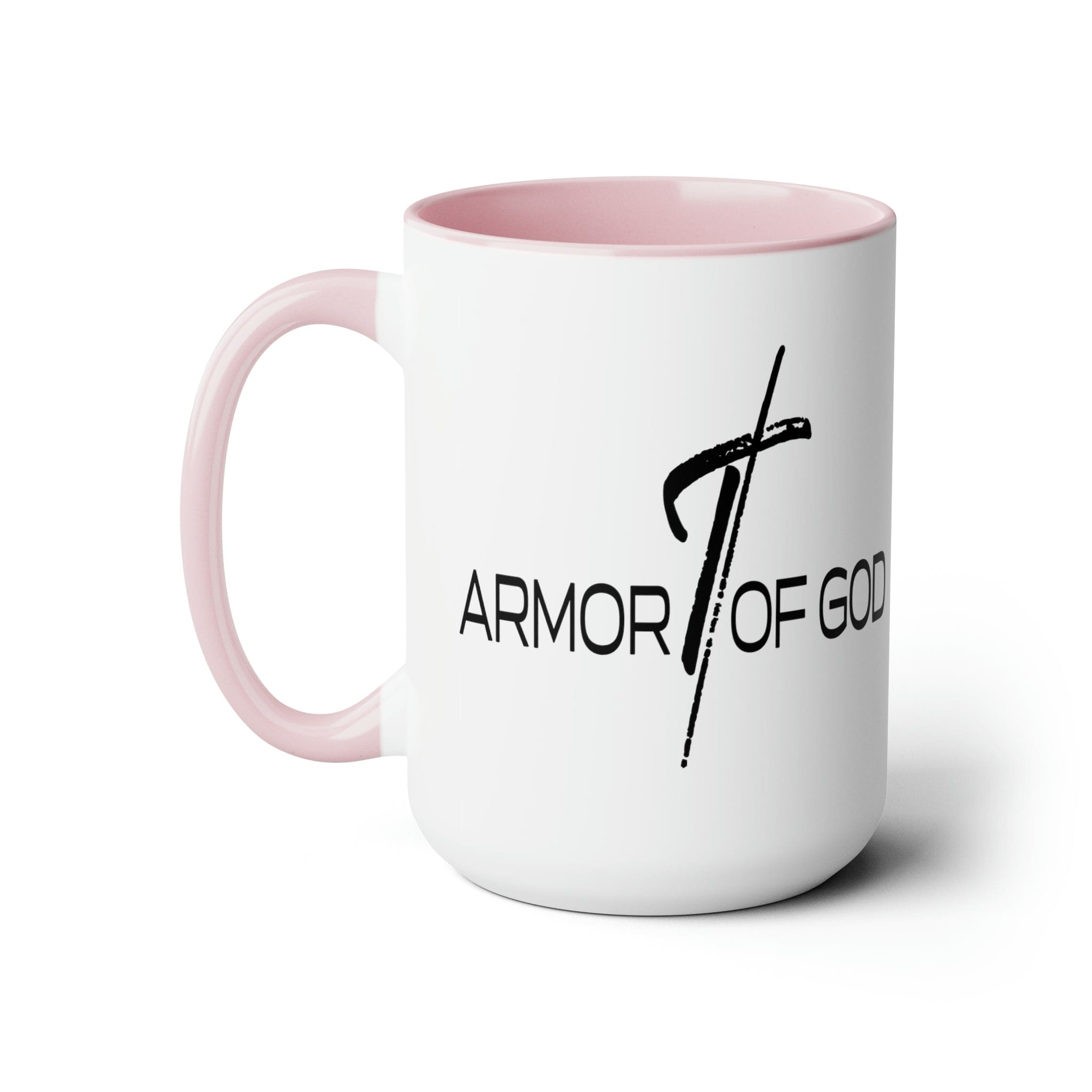 Accent Ceramic Coffee Mug 15oz - Armor Of God Black Illustration-3