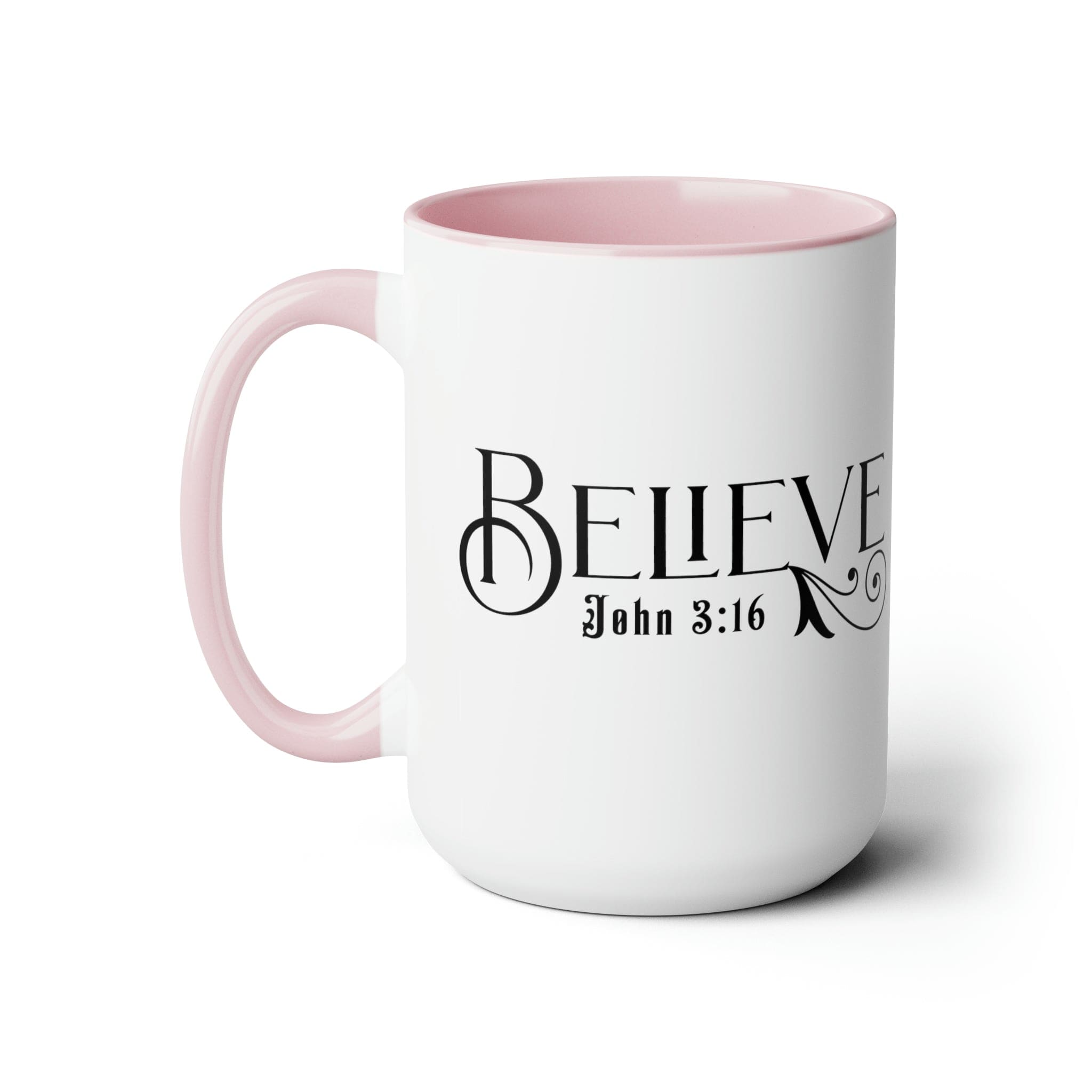 Accent Ceramic Coffee Mug 15oz - Believe John 3:16 Black Illustration-3