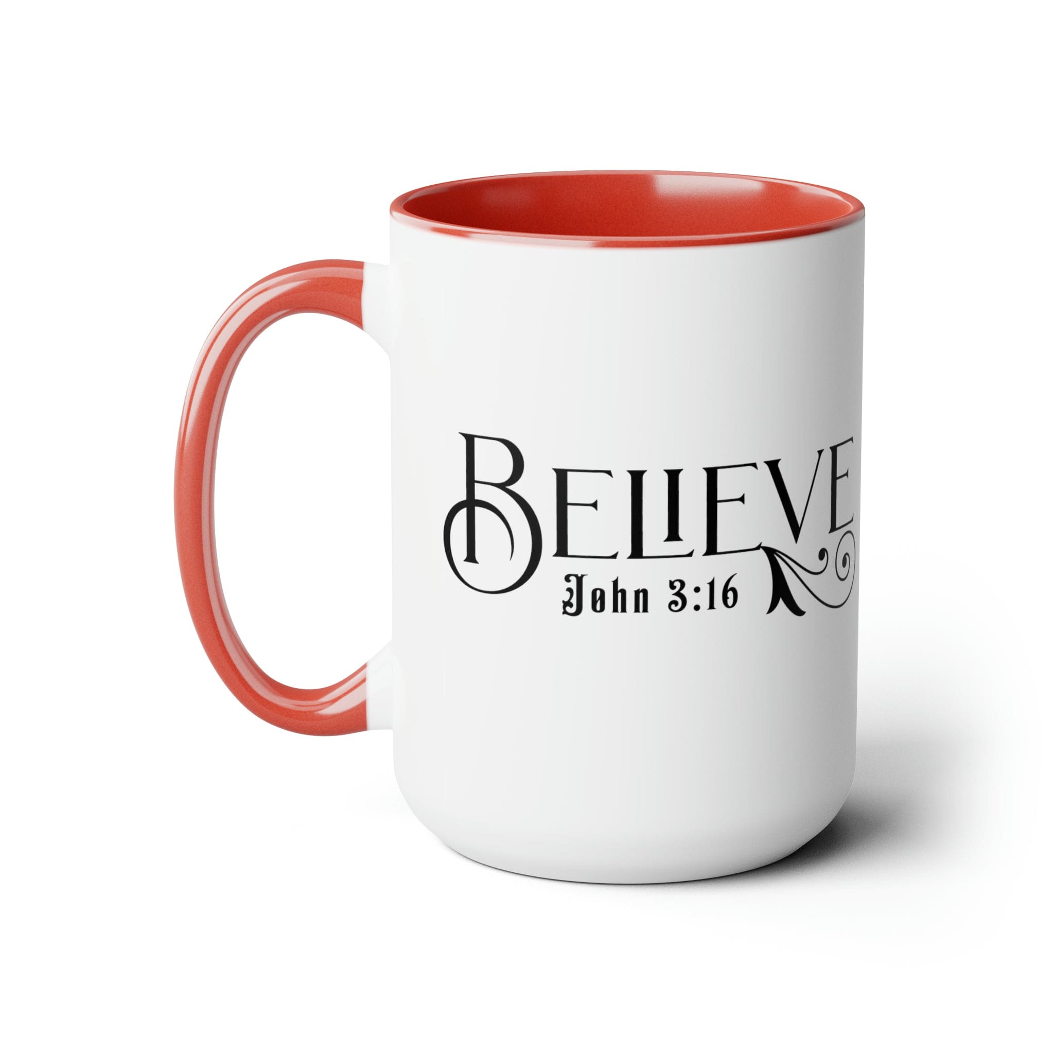 Accent Ceramic Coffee Mug 15oz - Believe John 3:16 Black Illustration-4