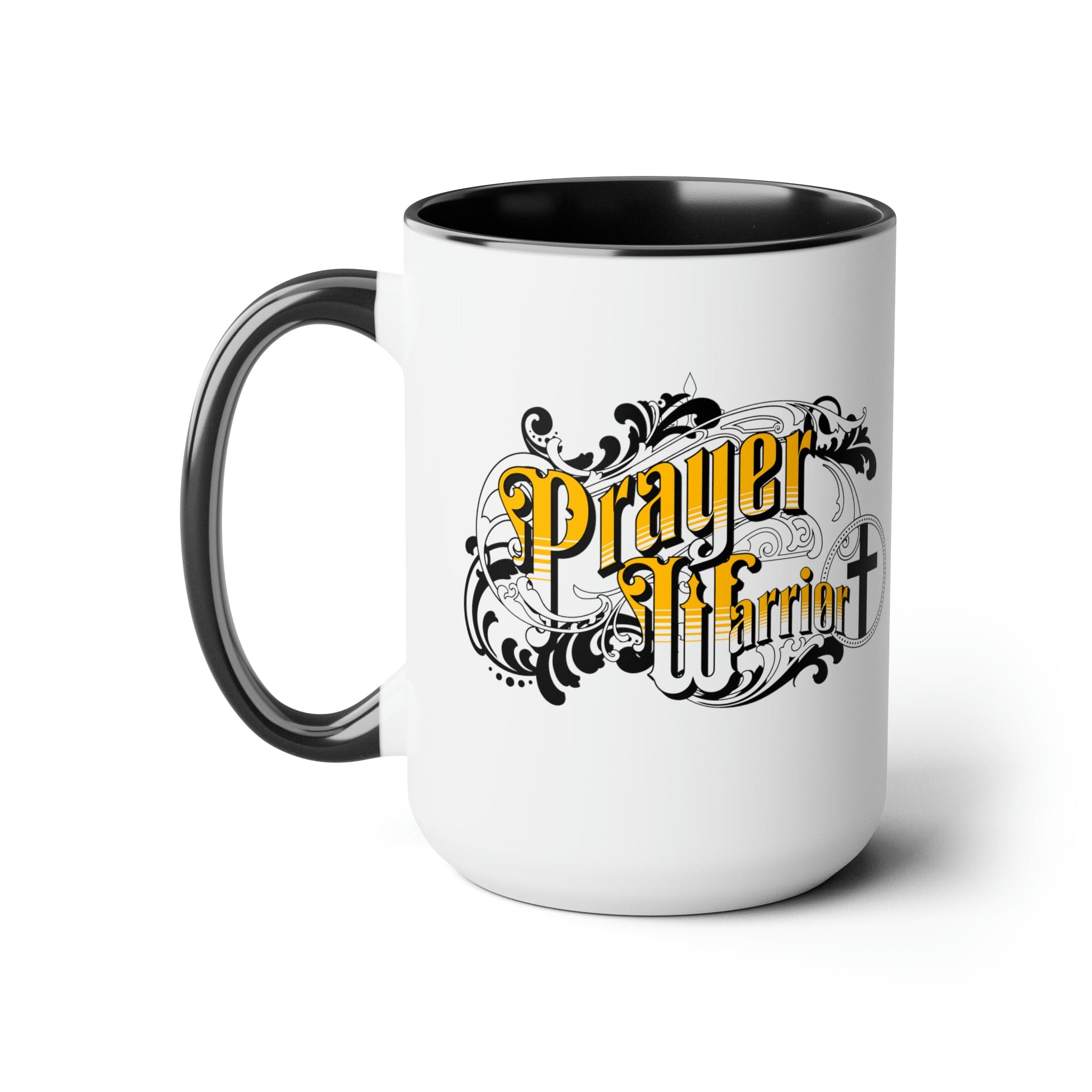 Accent Ceramic Coffee Mug 15oz - Prayer Warrior Christian Inspiration, S6-0