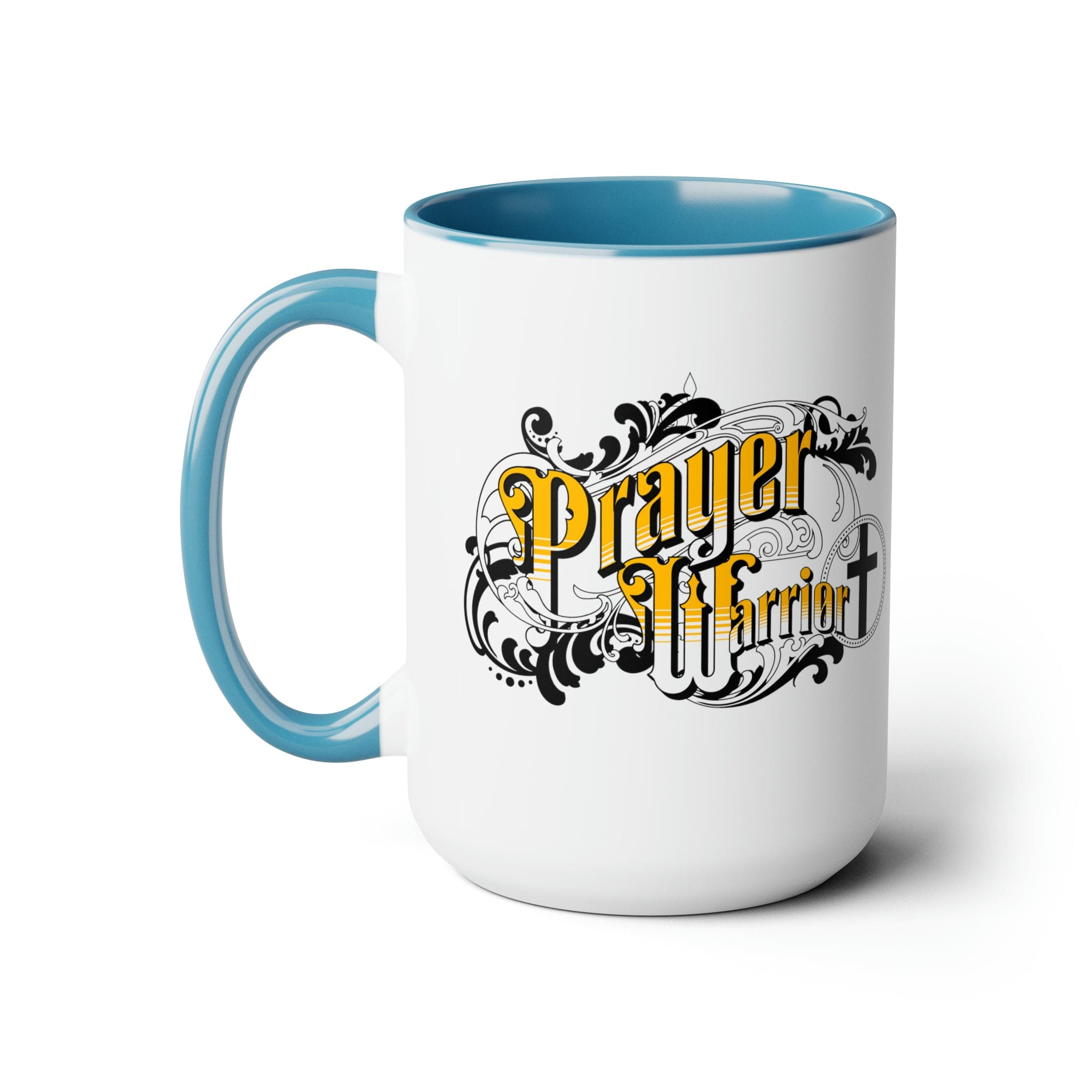 Accent Ceramic Coffee Mug 15oz - Prayer Warrior Christian Inspiration, S6-1