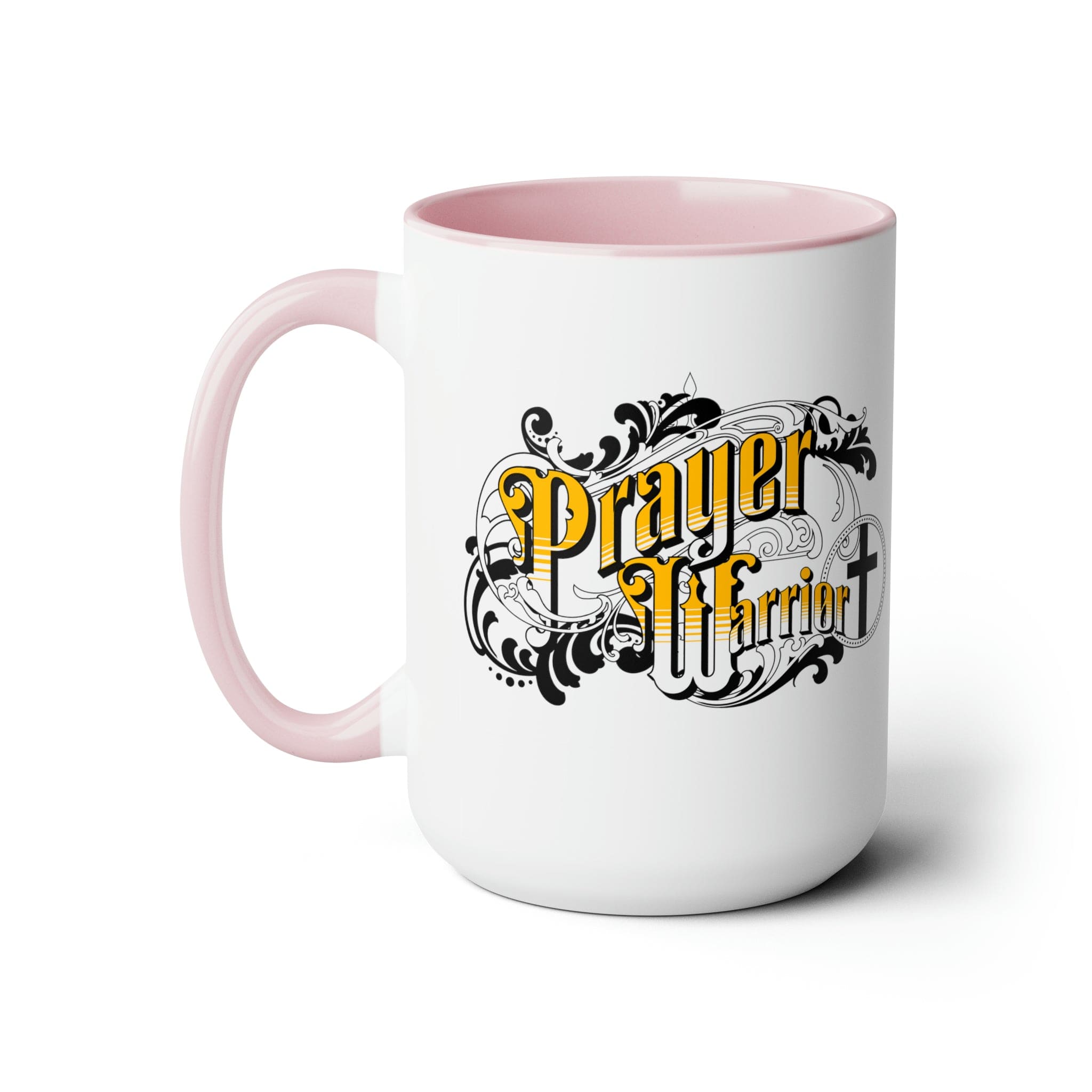 Accent Ceramic Coffee Mug 15oz - Prayer Warrior Christian Inspiration, S6-3