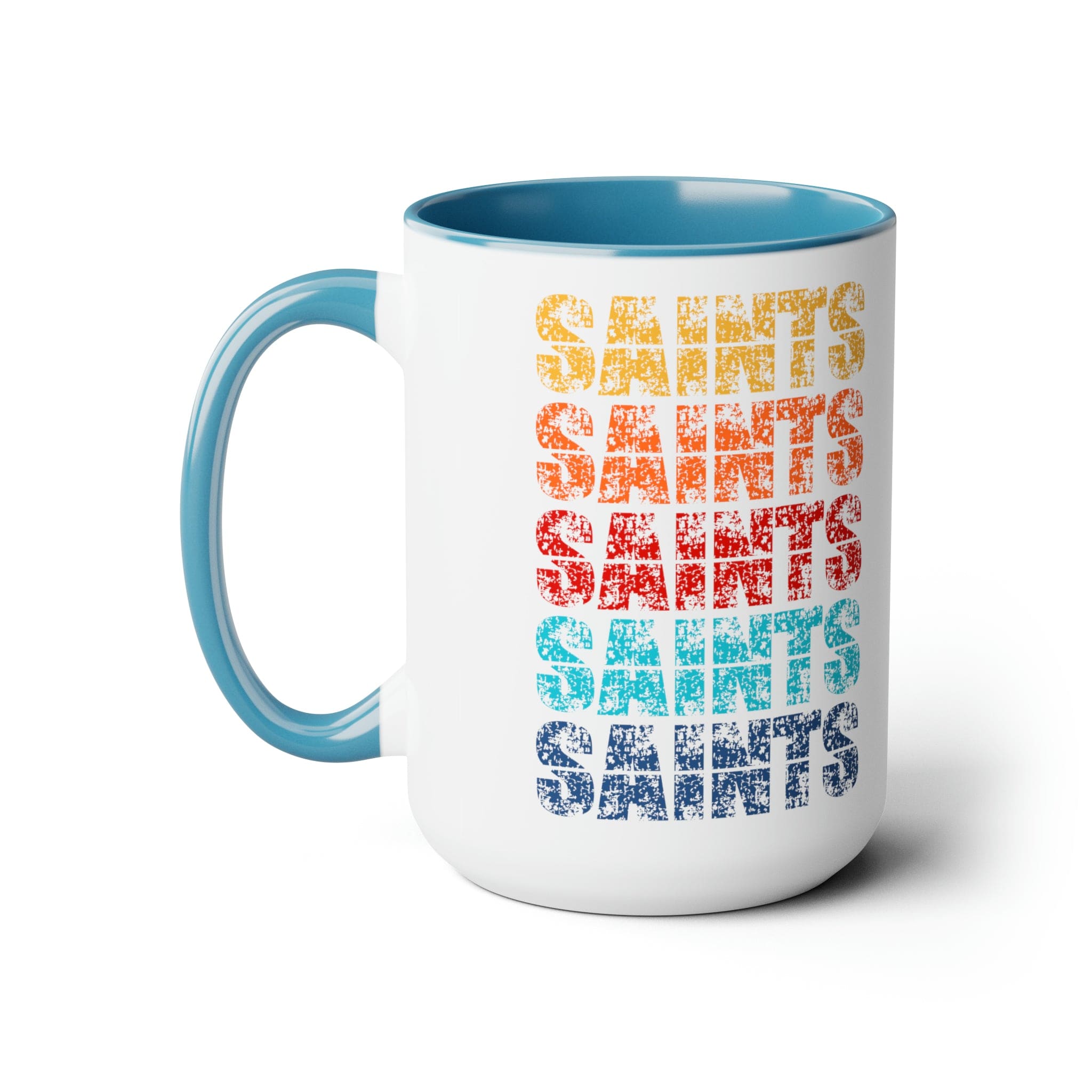 Accent Ceramic Coffee Mug 15oz - Saints Colorful Art Illustration-1