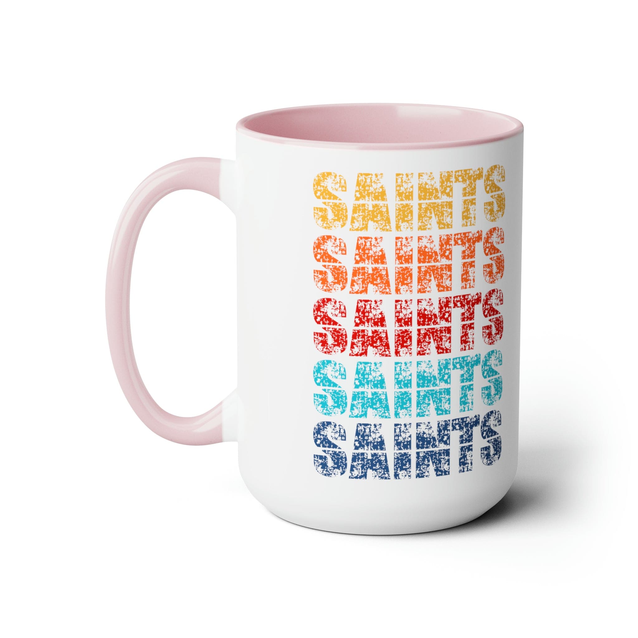 Accent Ceramic Coffee Mug 15oz - Saints Colorful Art Illustration-3