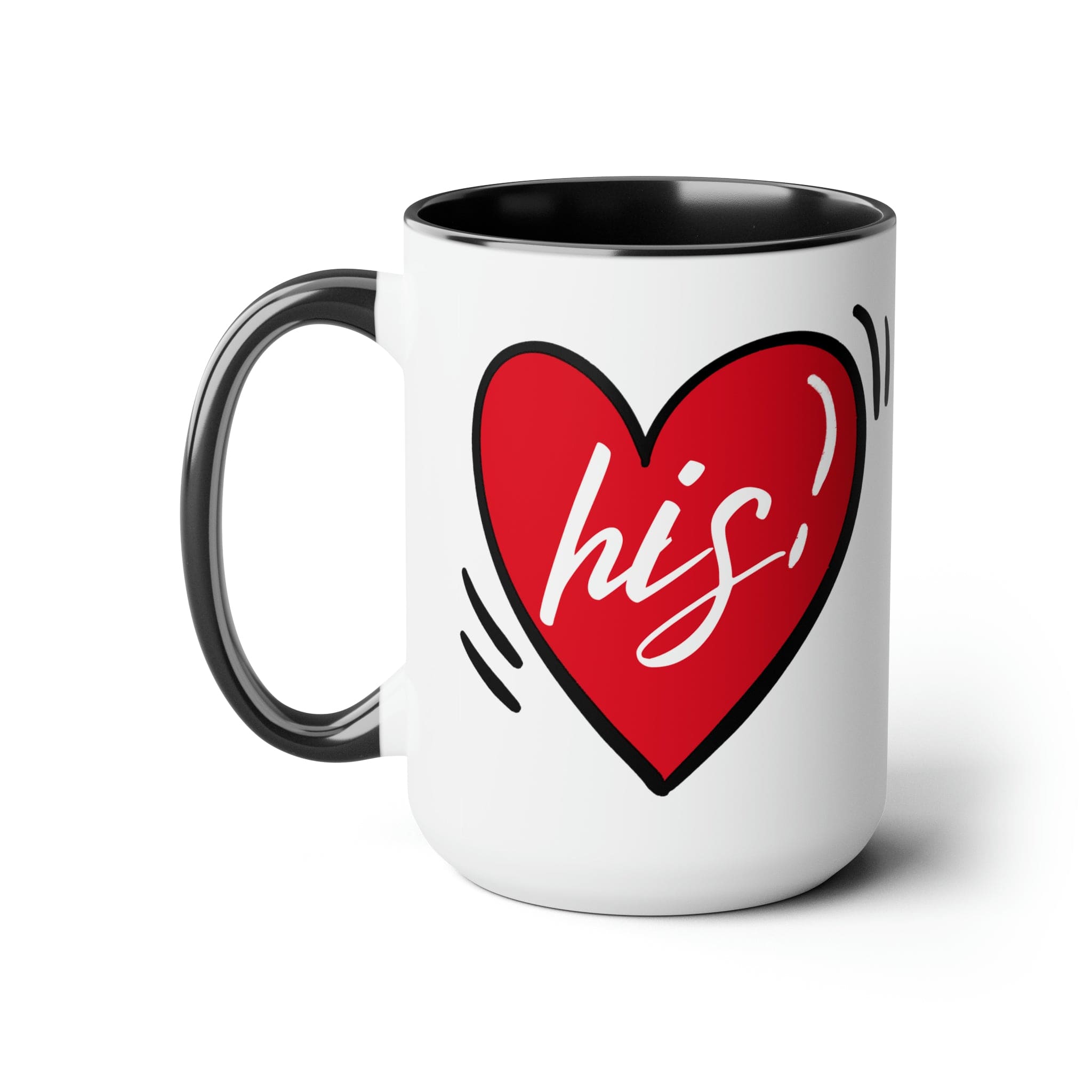 Accent Ceramic Coffee Mug 15oz - Say It Soul His Heart, Couples-0