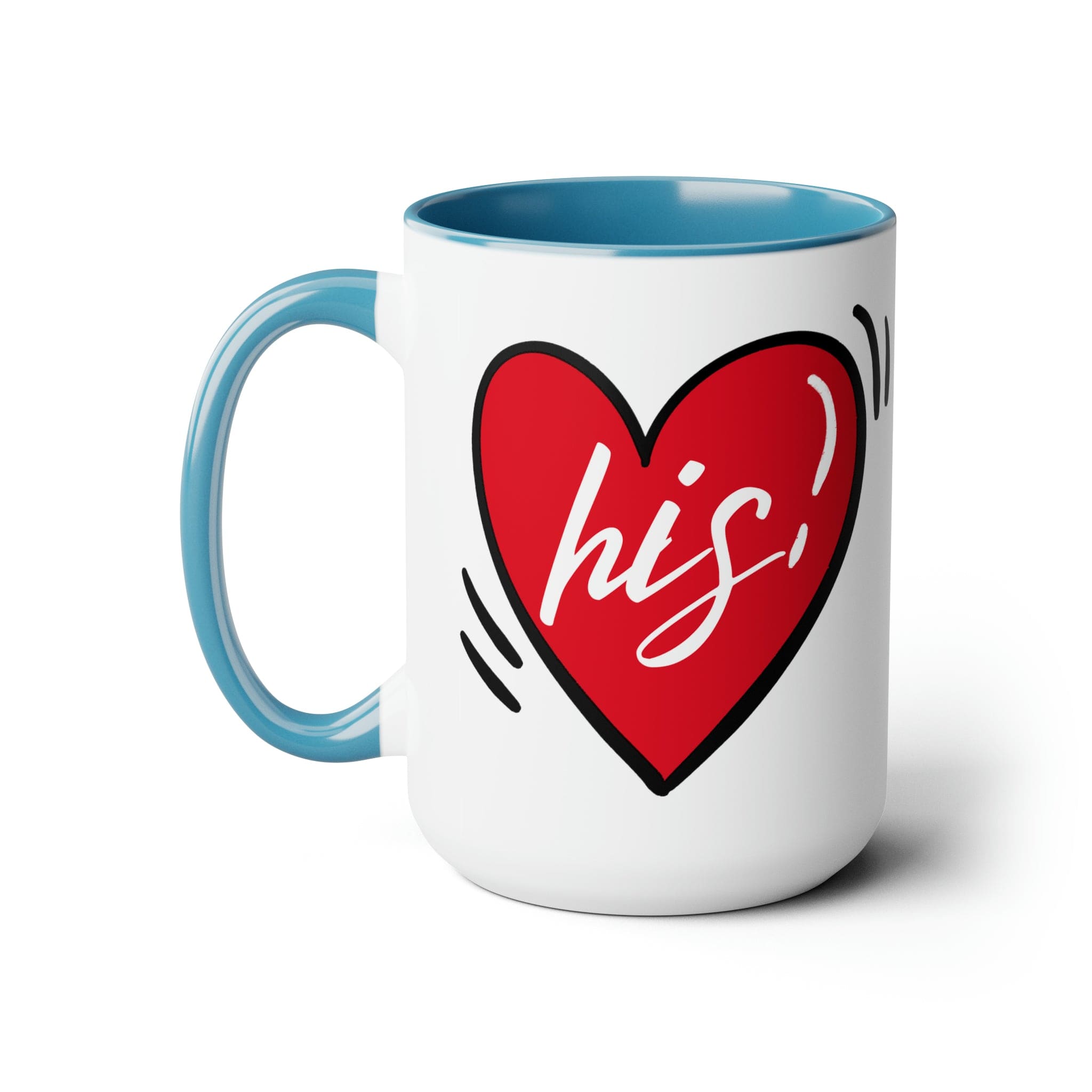 Accent Ceramic Coffee Mug 15oz - Say It Soul His Heart, Couples-1