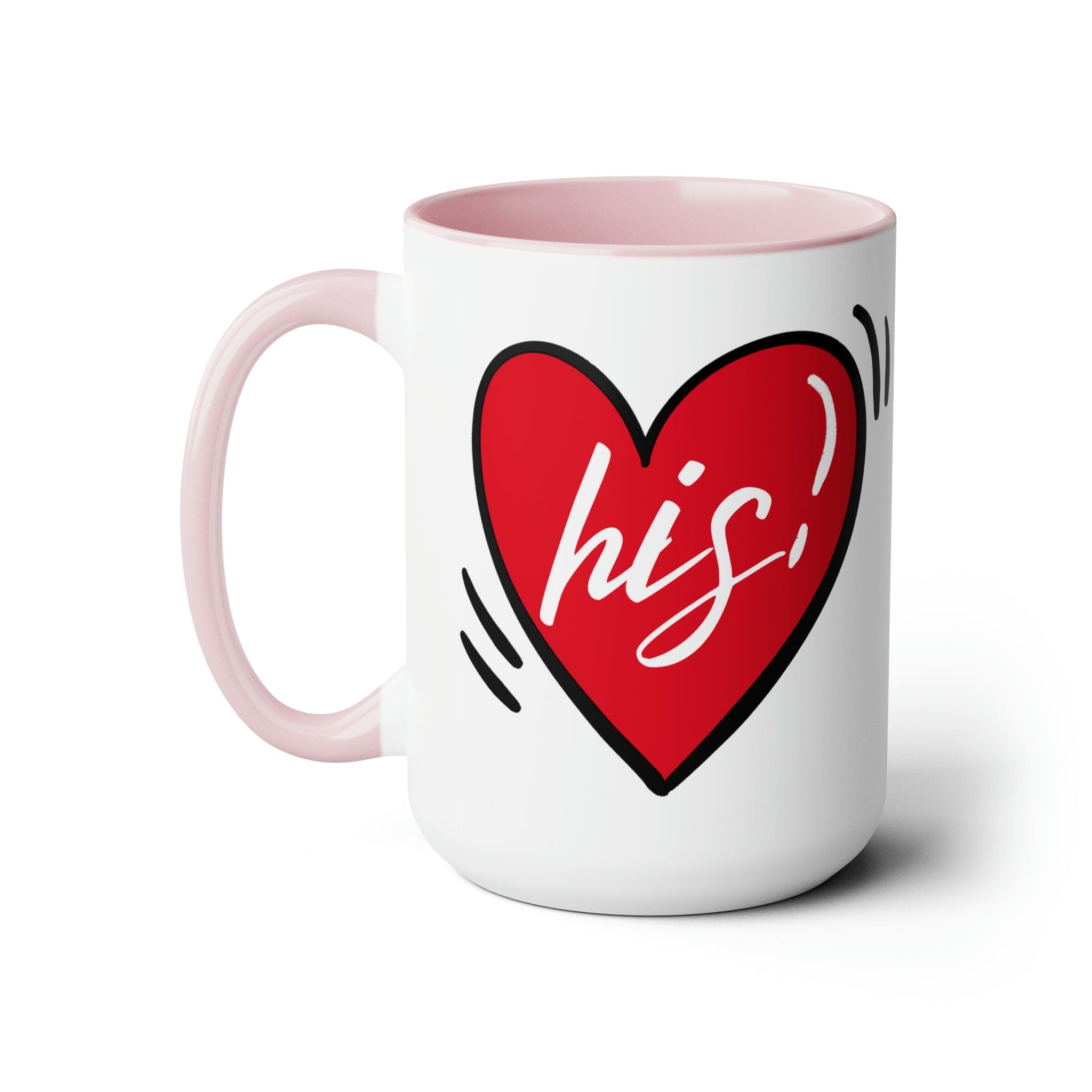 Accent Ceramic Coffee Mug 15oz - Say It Soul His Heart, Couples-3