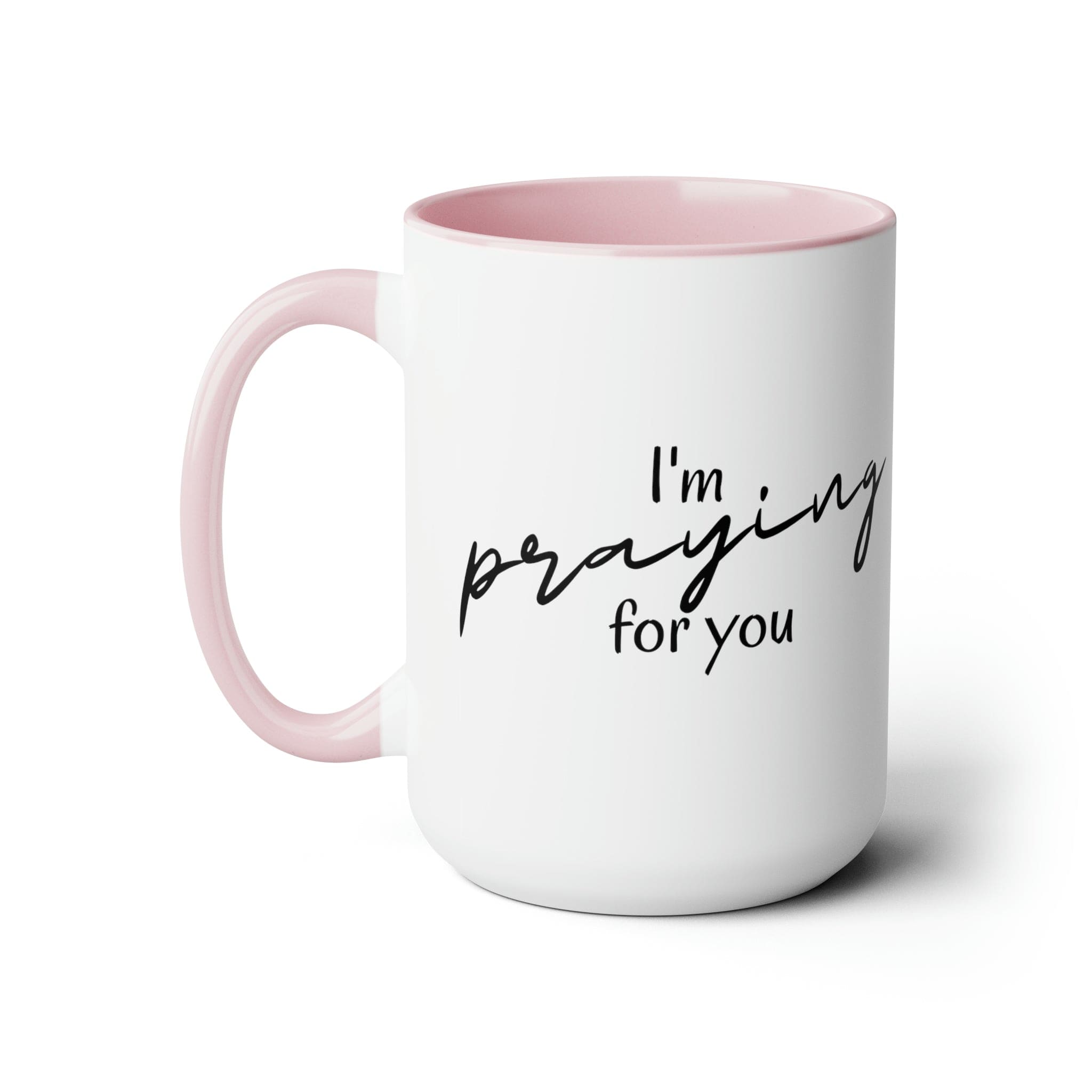 Accent Ceramic Coffee Mug 15oz - Say it Soul, I’m Praying for you T-shirt, Inspirational Shirts, Christian, Faith-based Clothing, Christian Activewear-3