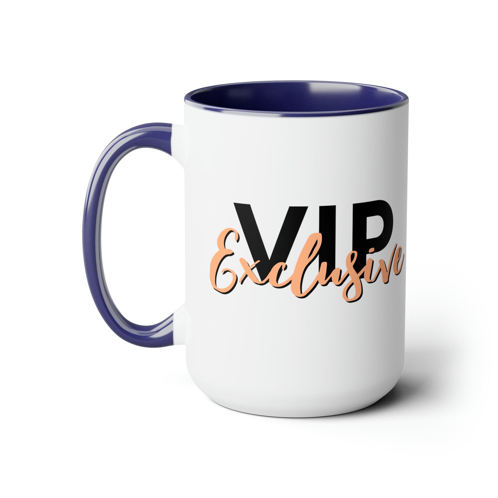 Accent Ceramic Coffee Mug 15oz - Vip Exclusive Black And Beige - Affirmation-2