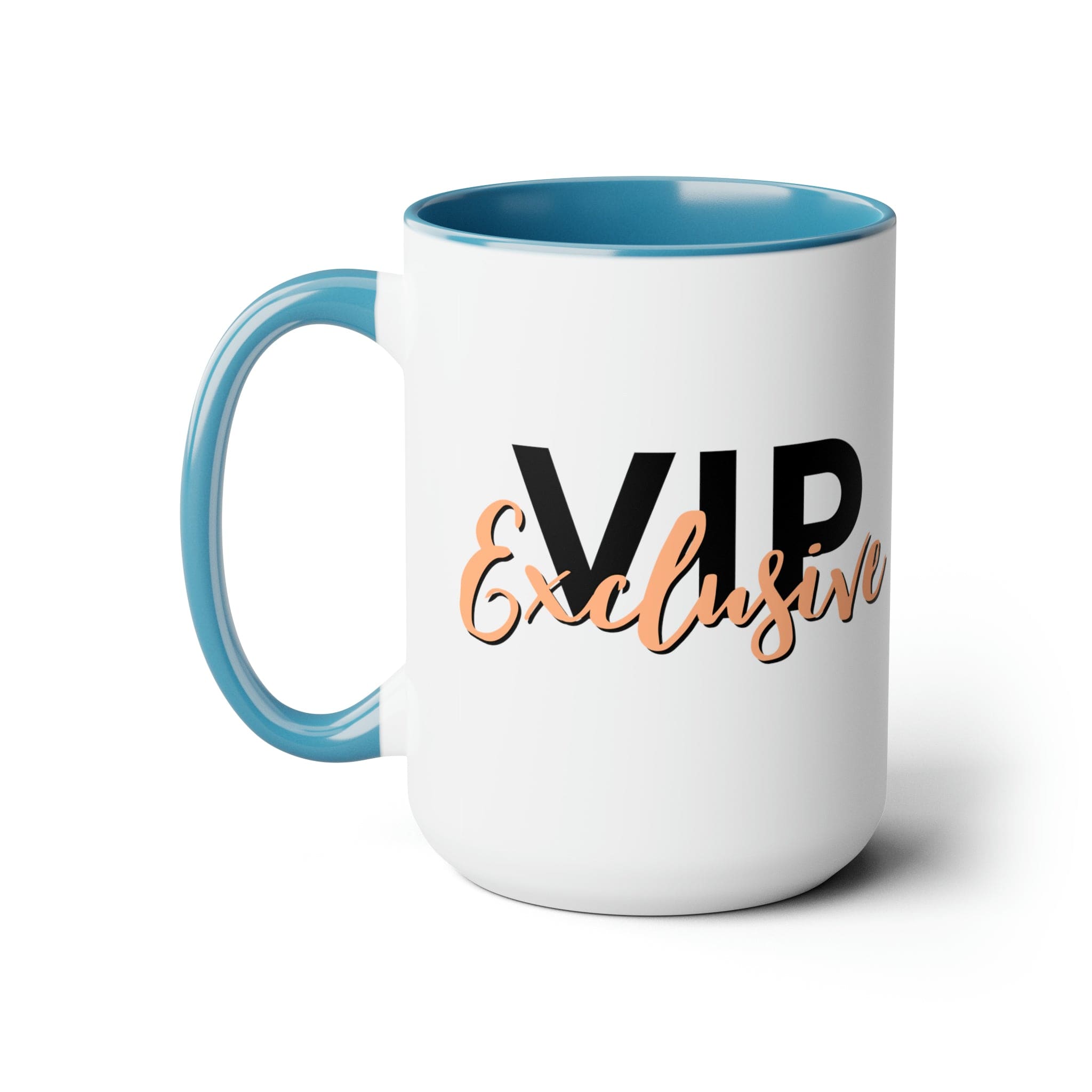 Accent Ceramic Coffee Mug 15oz - Vip Exclusive Black And Beige - Affirmation-1