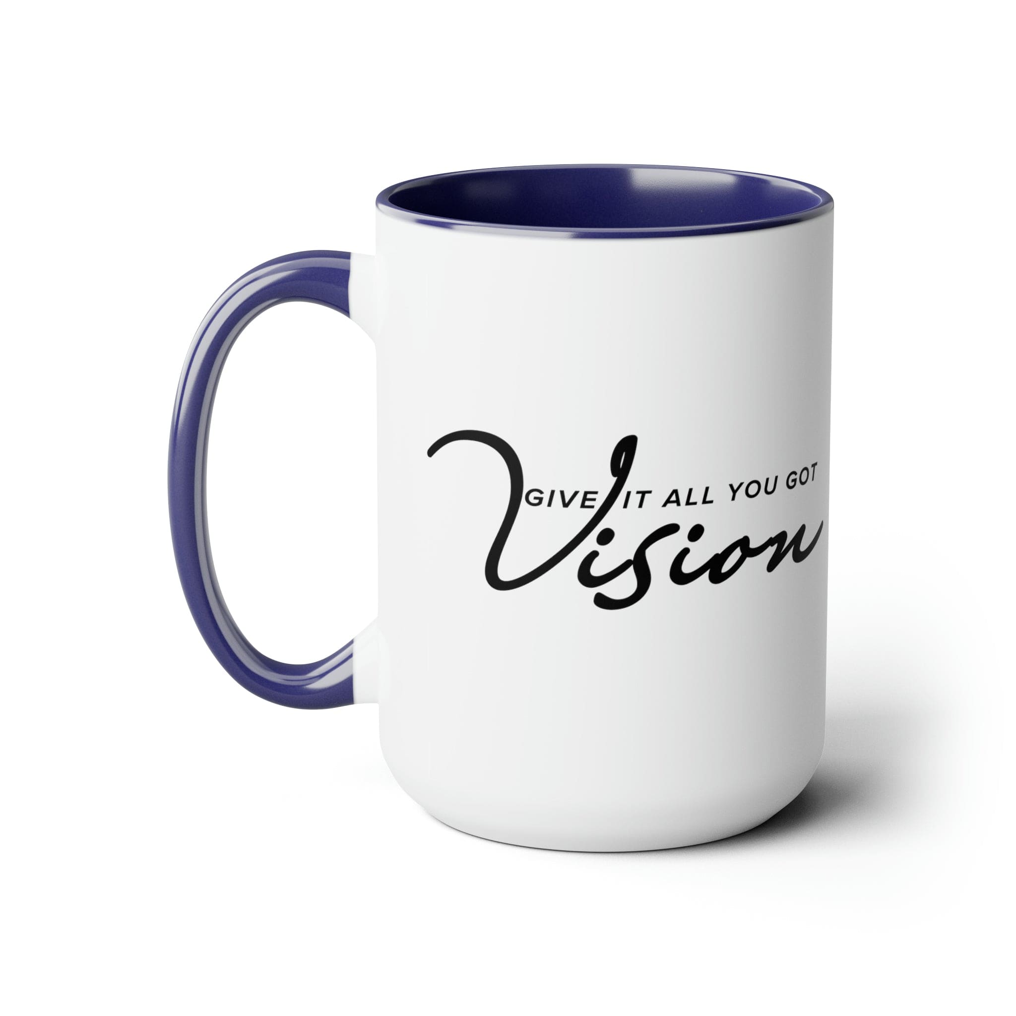 Accent Ceramic Coffee Mug 15oz - Vision - Give it All you Got, Black-2