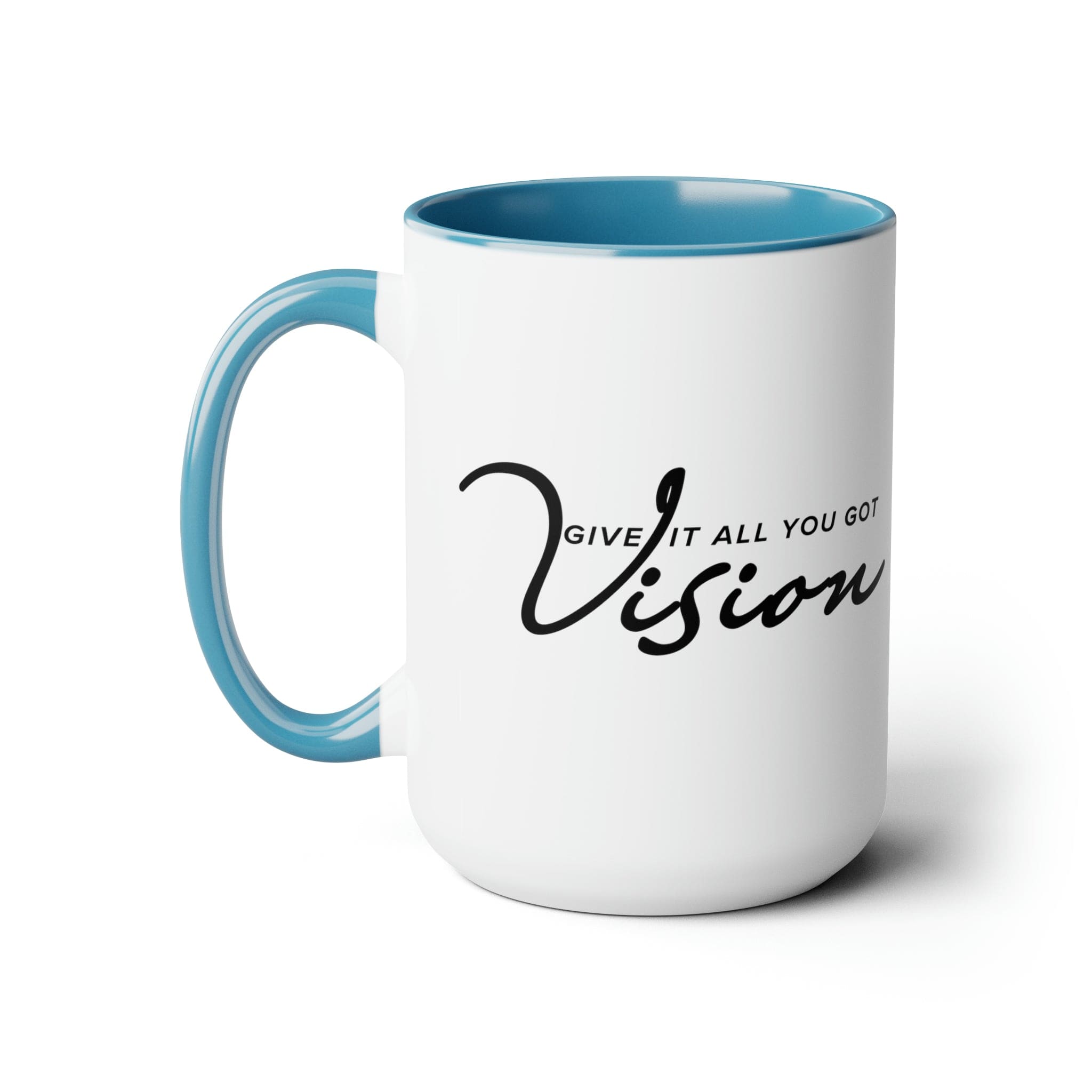 Accent Ceramic Coffee Mug 15oz - Vision - Give it All you Got, Black-1