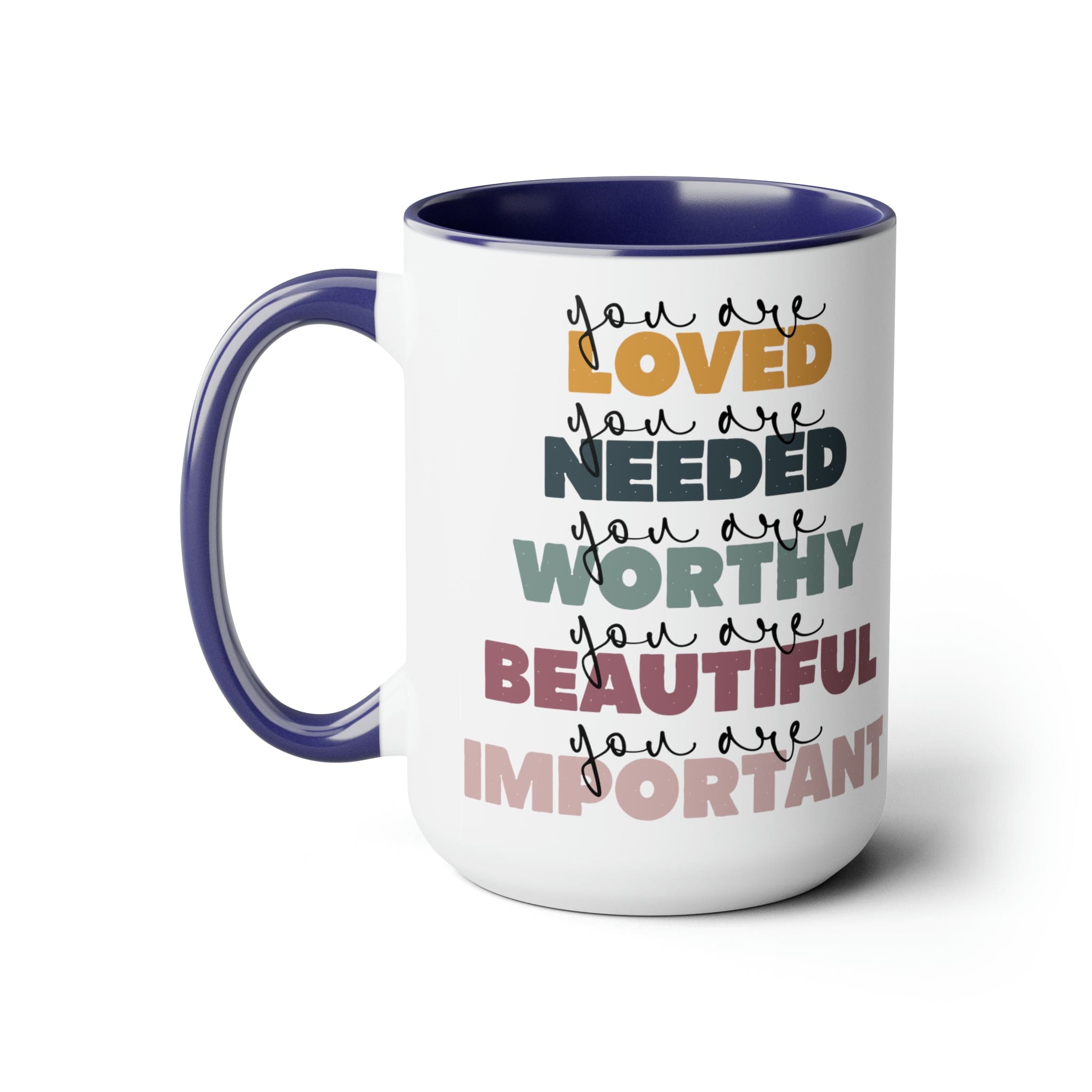 Accent Ceramic Coffee Mug 15oz - You Are Loved Inspiration Affirmation-2