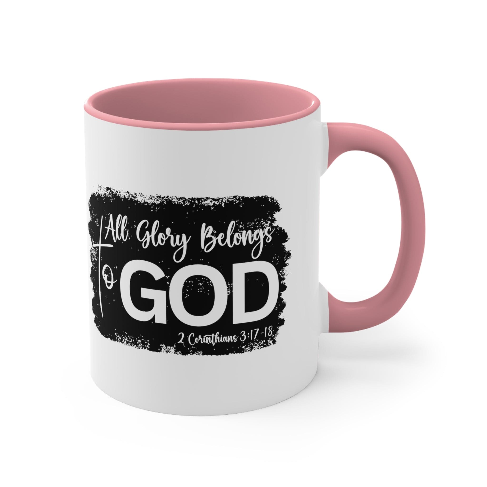 Accent Ceramic Mug 11oz All Glory Belongs To God Christian Illustration Black-3