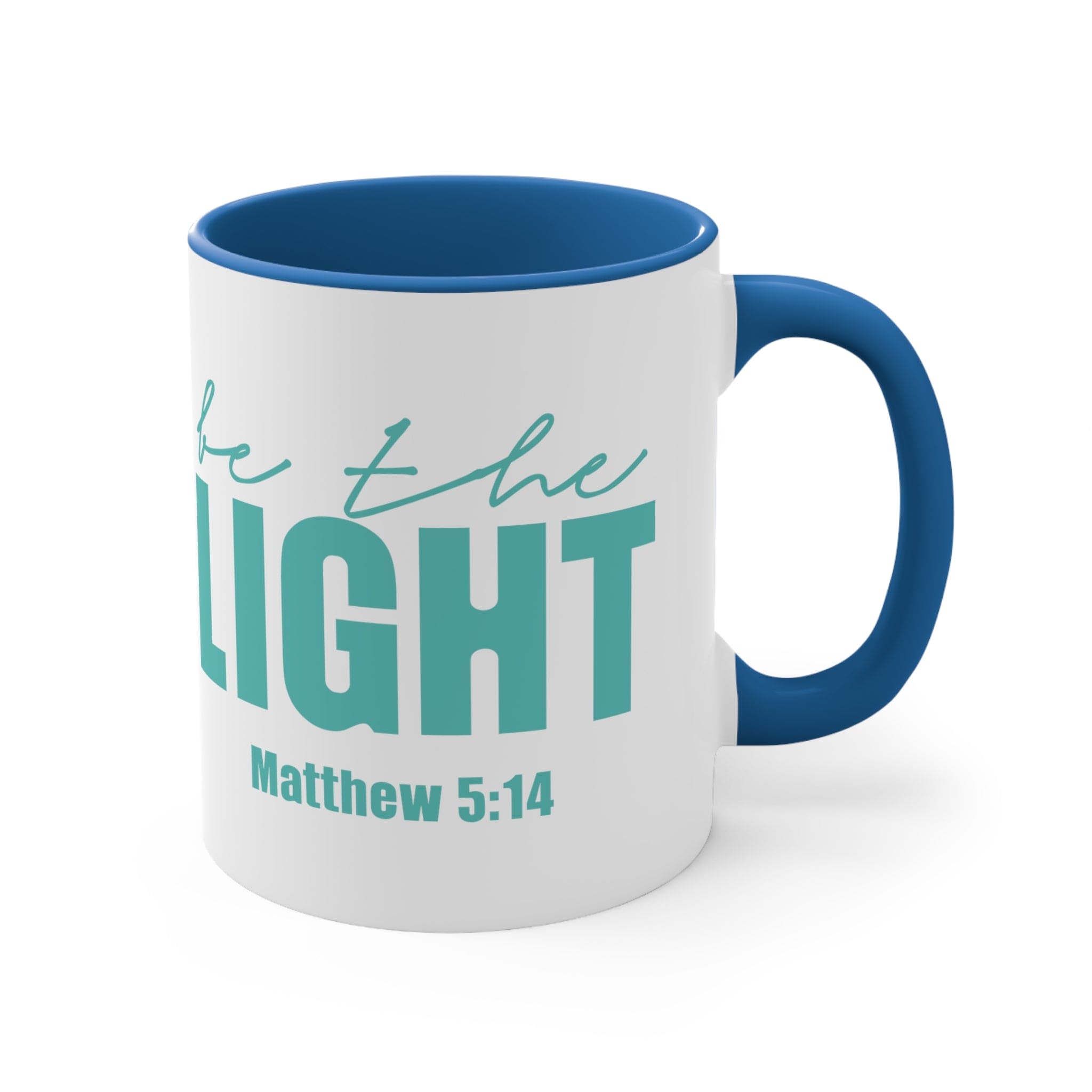 Accent Ceramic Mug 11oz Be The Light Inspirational Art Illustration, Green-1