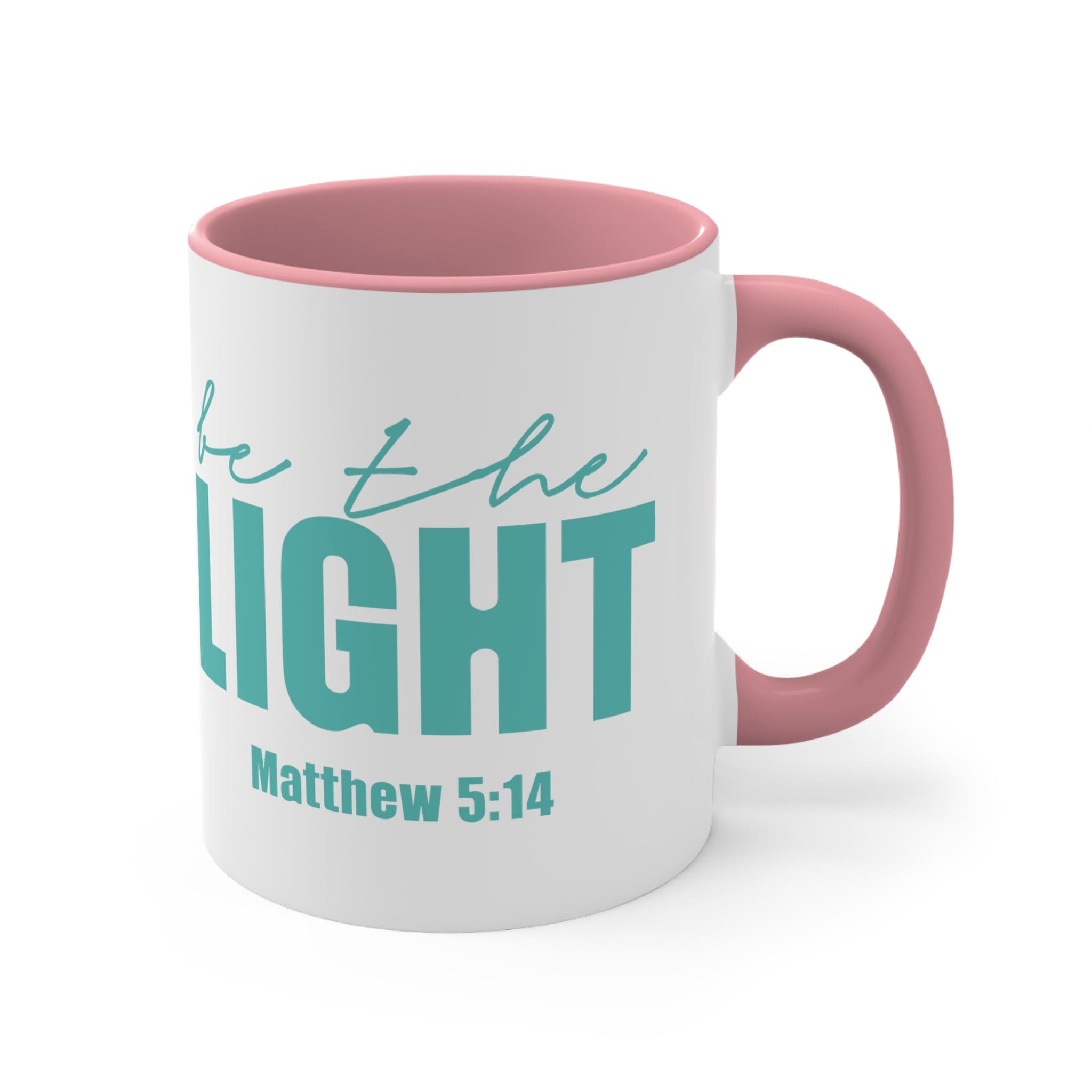 Accent Ceramic Mug 11oz Be The Light Inspirational Art Illustration, Green-3