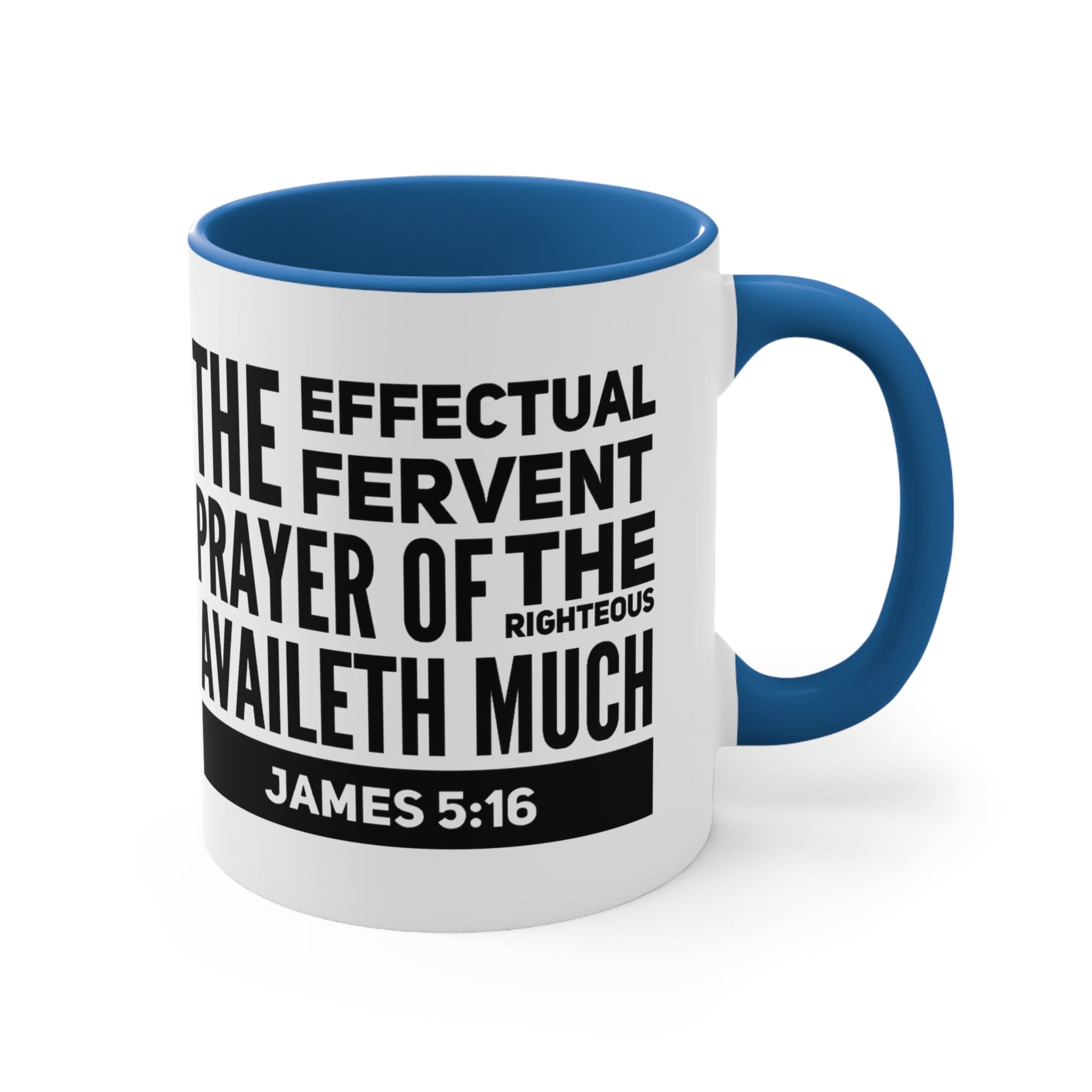 Accent Ceramic Mug 11oz The Effectual Fervent Prayer Black Illustration-1