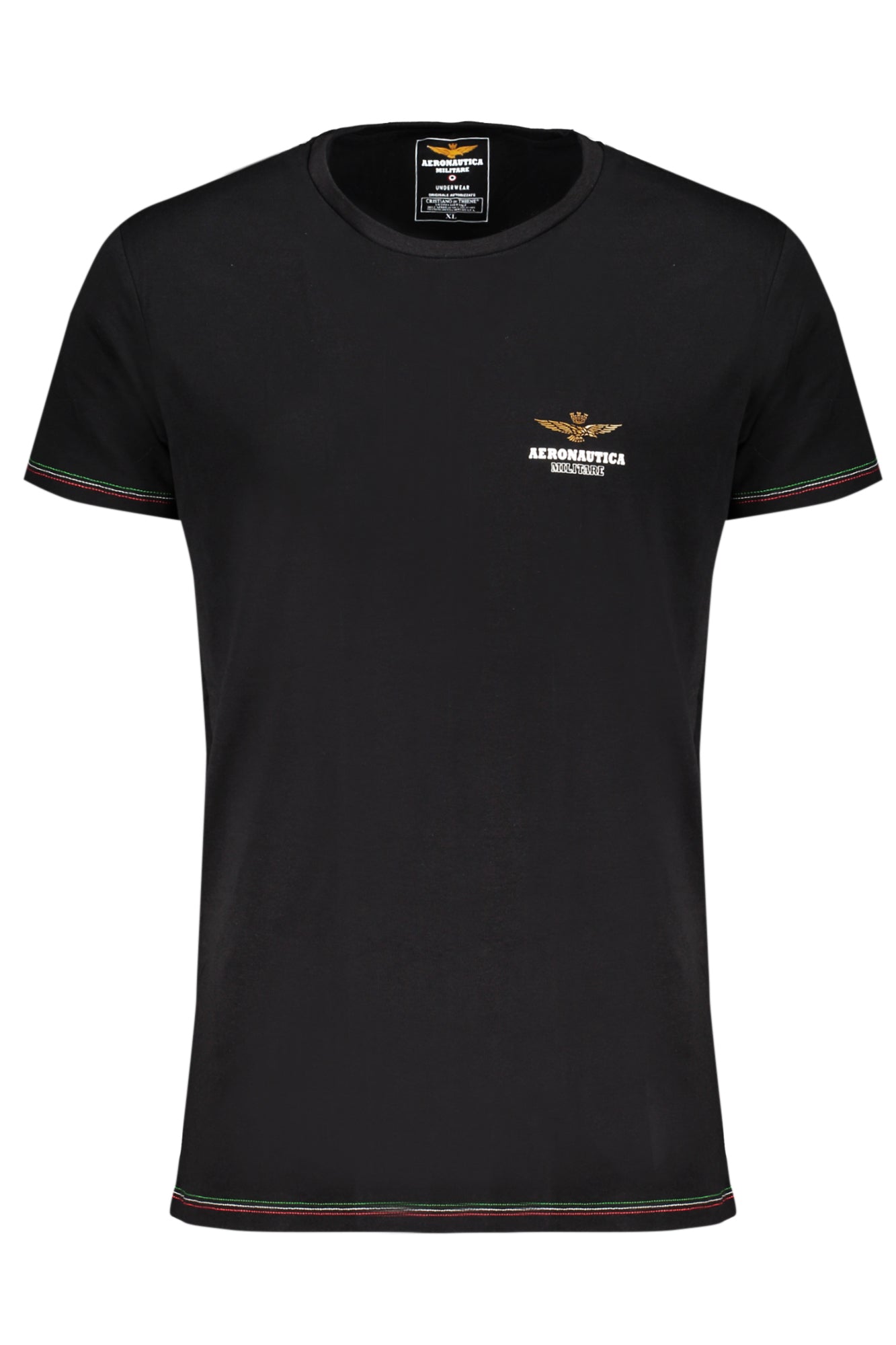 AERONAUTICA MILITARE BLACK MEN'S OUTDOOR T-SHIRT-0