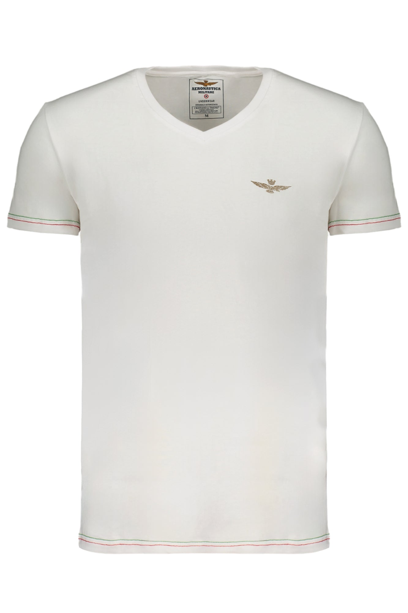 AERONAUTICA MILITARE MEN'S WHITE SHORT SLEEVE T-SHIRT-0