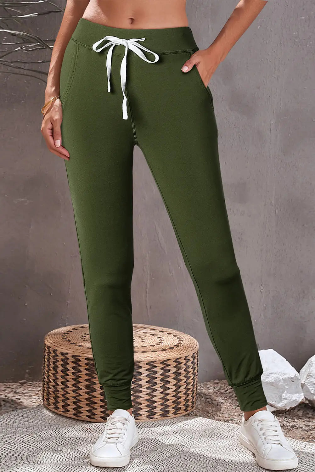 Aisha Drawstring Waist Joggers-7