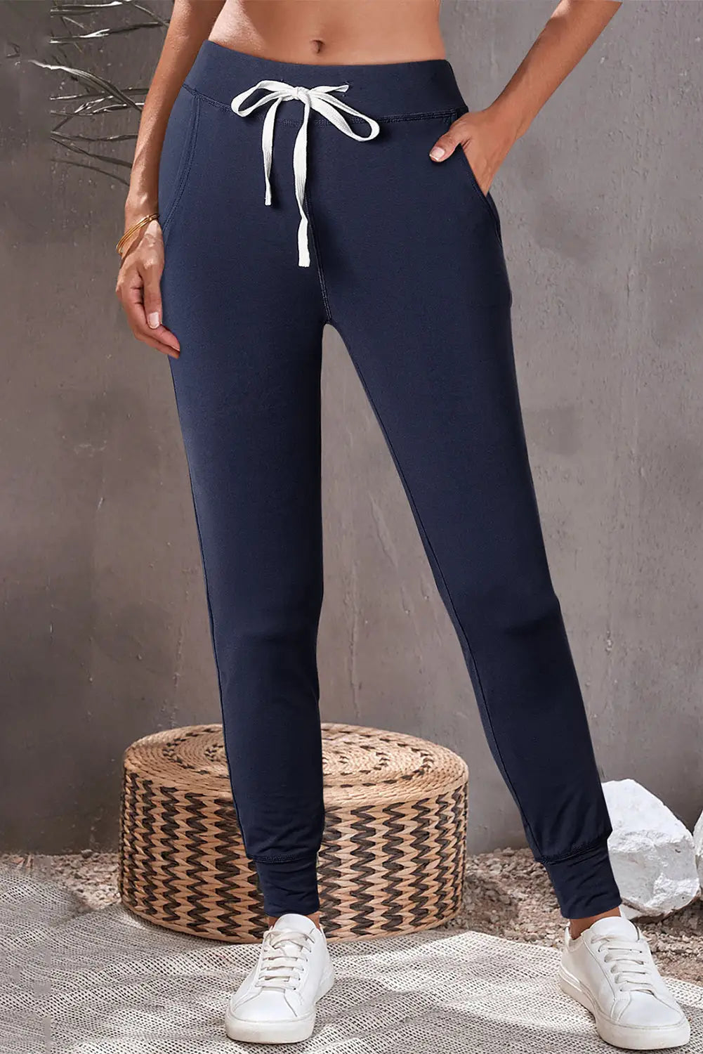 Aisha Drawstring Waist Joggers-8