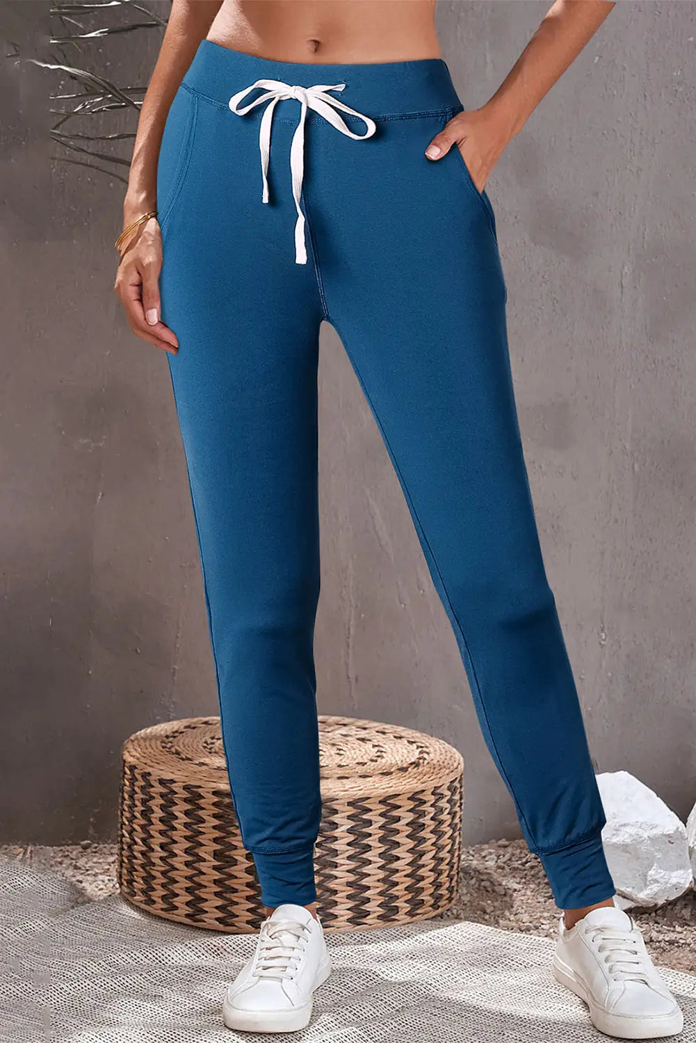 Aisha Drawstring Waist Joggers-9