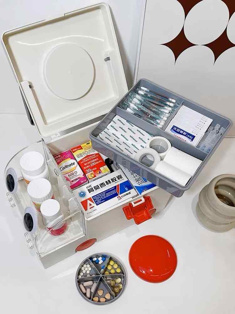 Ambulance Family First Aid Kit - Cute Medicine Lock Storage Box Organizer-2