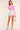 Pink Plain Tight Fit Long Sleeve Round Neck Bodysuit-2