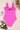 Backless One-Piece Swimsuit - Bright Pink Cut-Out-3