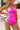 Backless One-Piece Swimsuit - Bright Pink Cut-Out-0