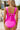 Backless One-Piece Swimsuit - Bright Pink Cut-Out-1