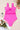 Backless One-Piece Swimsuit - Bright Pink Cut-Out-2